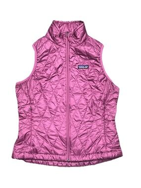 Patagonia Nano Vest Size Small Sleeveless Quilted Pink Purple Outdoor Light